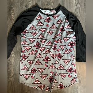 Lularoe size large Minnie Mouse Randy with 3/4 arm length